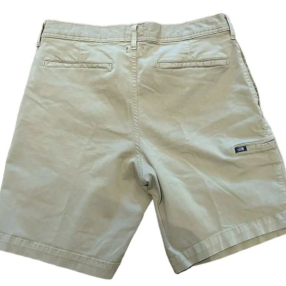 The North Face Mens 36 Regular Khaki Shorts Cotton Elastin